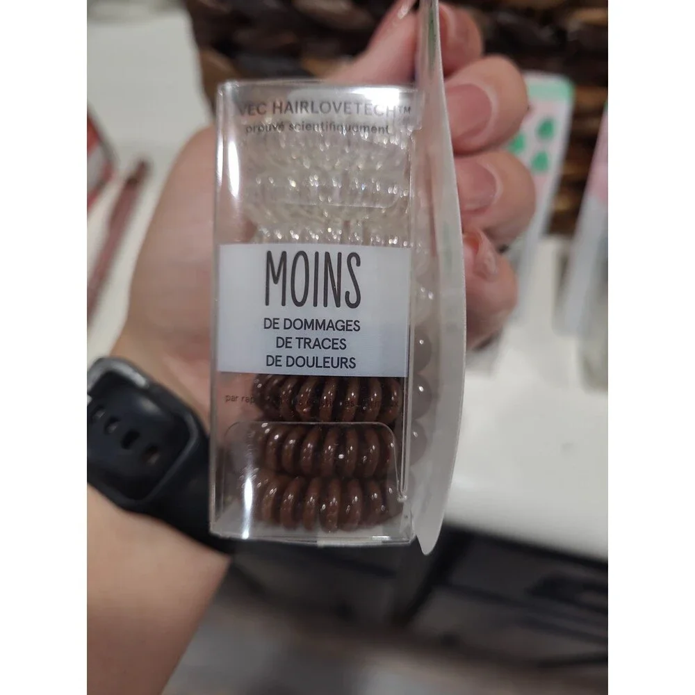 3 Invisibobble ORIGINAL Multipack 8 pieces Crystal Clear/brown 24 Total HB
